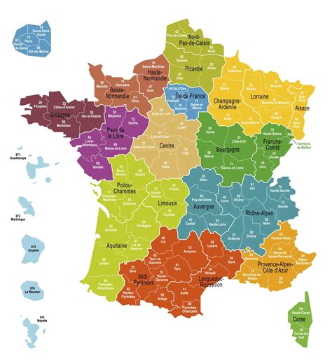 CARTES DE FRANCE : cartes des régions, départements et villes de France