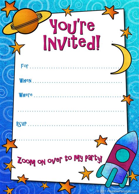 Boy Birthday Party Invitation Templates