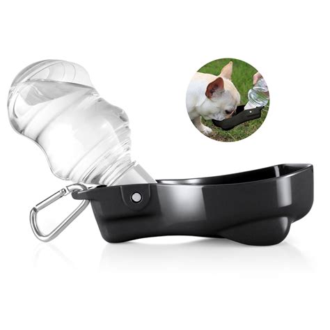 Dog Water Bottle with Foldable Bowl Holder Drink Cup Tray Stand ...