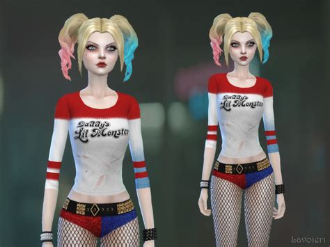 The Sims Resource - Harley Quinn Outfit