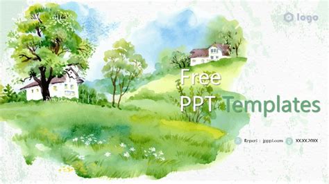 Fresh Watercolor Style PowerPoint Templates & Google Slides