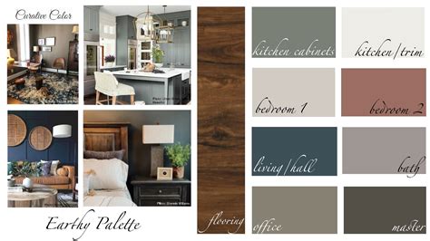 Earthy Interior Paint Color Palette - Etsy Canada