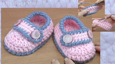 Easy to Crochet Baby Booties Tutorial 130 - YouTube