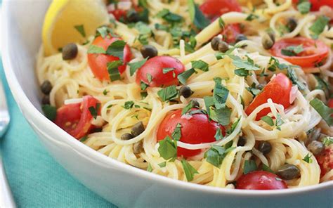 Lemon Caper Pasta With Grape Tomatoes [Vegan, Gluten-Free] - One Green ...