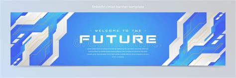 Modern Abstract Technology Linkedin Banner Template Stock Vector ...