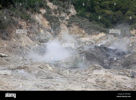 The volcano at Soufriere, St Lucia Stock Photo - Alamy