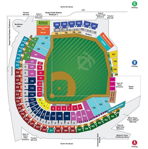 Target Field Seating Map | Minnesota Twins