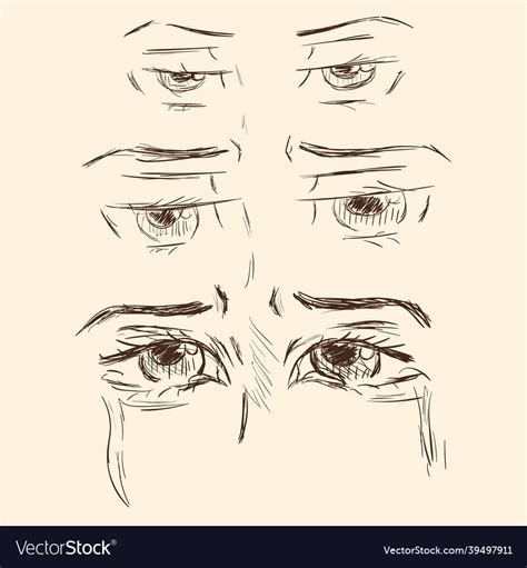 Sad Crying Face Drawing