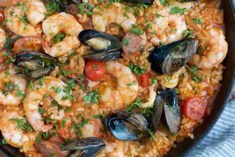 Authentic, Spicy Seafood Paella Recipe with Saffron - Hip Foodie Mom