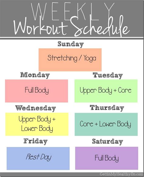 Stay Motivated with This Weekly Workout Schedule