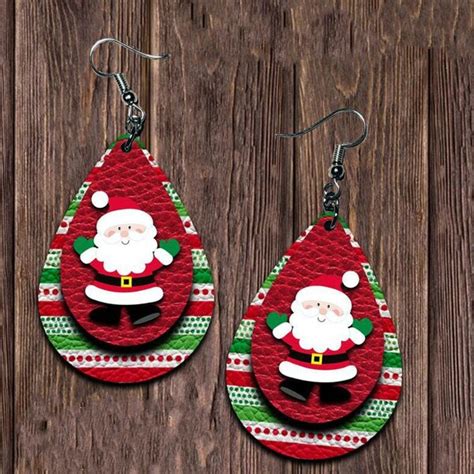 Santa Claus Earrings - Etsy