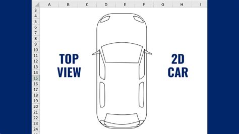 2D Car Drawing Top View - Car Top View Drawing FREE Download