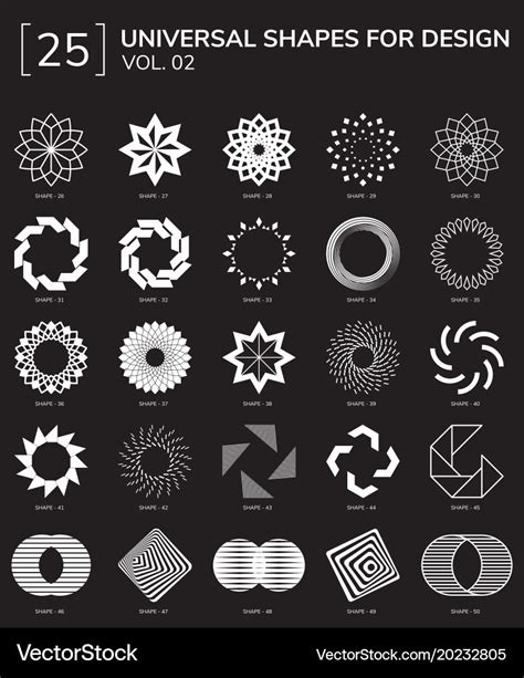 Geometric shapes logo Royalty Free Vector Image