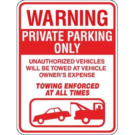 Warning Private Parking Only Sign, Reflective, 18 X 24 | HD Supply