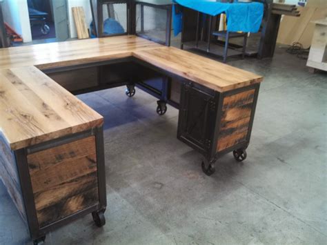 Real Industrial Edge Furniture llc: Industrial reception desk.