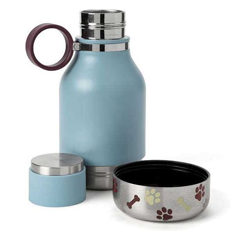 The Dual-Purpose Travel Water Bottle with Detachable Dog Bowl | Gadgetsin