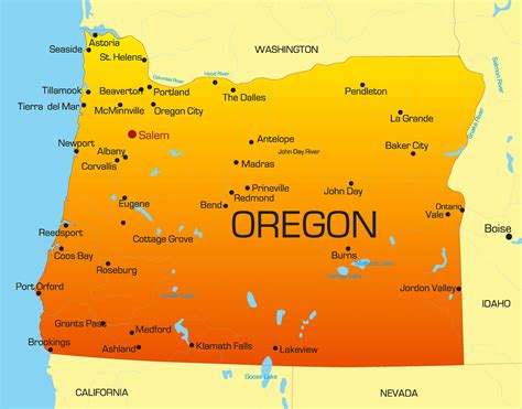 Oregon Map - Guide of the World