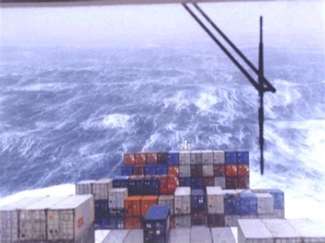 Felixstowe Dockers: Container ship in a storm