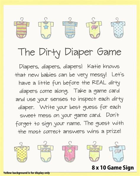 baby shower diaper game chocolate - Cinthia Galloway