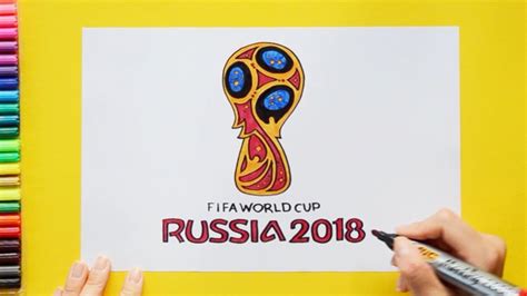 How to draw FIFA World Cup 2018 Logo