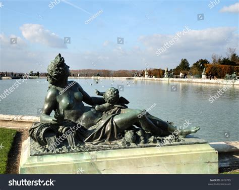 Bronze Statues In The Gardens Of The Palace Of Versailles, France Stock ...