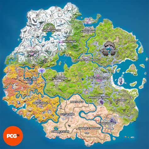 Fortnite Chapter 1 Map With Names