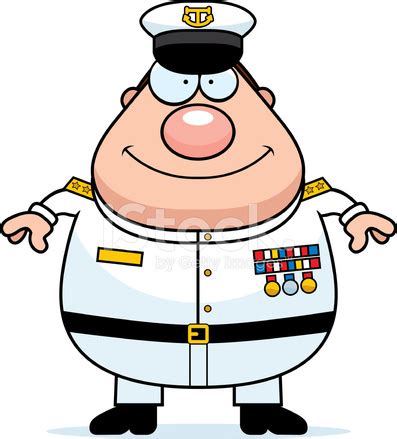 Happy Cartoon Navy Admiral Stock Vector - FreeImages.com