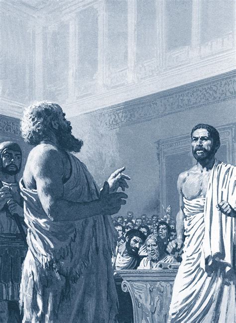 Trial Of Socrates Painting by English School - Pixels