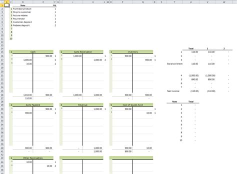 T Account Excel Template | Flyer Template