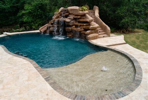 swimming pools with slides and waterfalls | Houston Pool Builder’s New ...