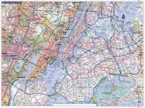 Large detailed road map of New York city. New York city large detailed ...