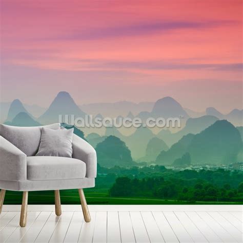 Karst Mountains of Guilin Wallpaper Mural | Wallsauce UK