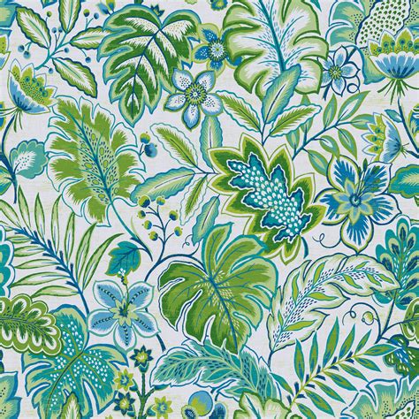 Waverly Inspirations 100% Cotton Duck 45" Width Tropical Print Blue ...