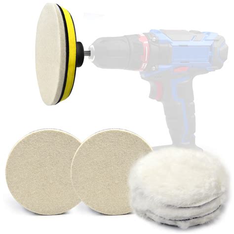 5 Inch Buffing Wool Pads 8PCS Kits, Felt Polishing Pad Buffing Wheel ...