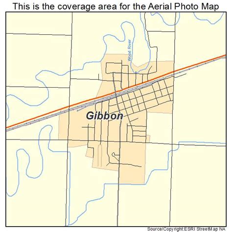 Aerial Photography Map of Gibbon, NE Nebraska