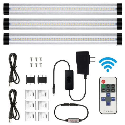 3PCS LED Under Cabinet Light Smd 2835 30CM Remote Control Dimmable ...