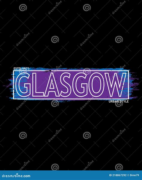 Glasgow. City of .Editable Logo Vector Design. Stock Vector ...