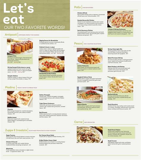 olive garden menu