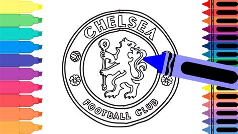 How to Draw Chelsea F.C. Badge - Drawing the Chelsea Logo - Coloring ...