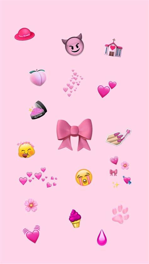 537 Wallpaper Emoji Pink - MyWeb