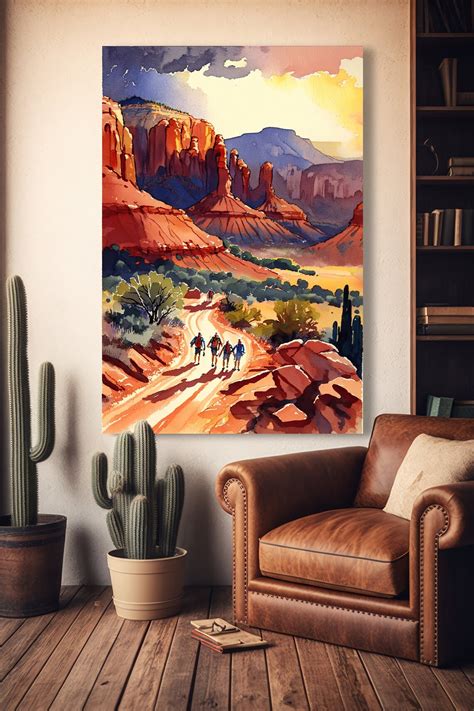 Watercolor Sedona Arizona Sunset Art Print Southwest Wall Art - Etsy