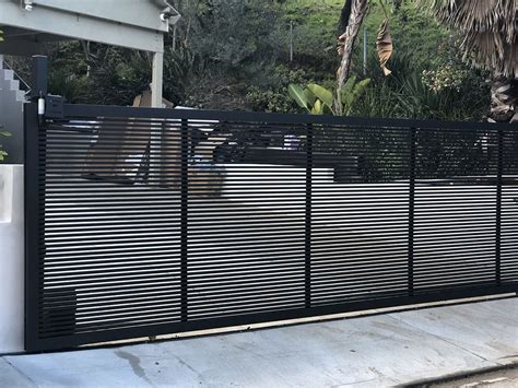 Black Aluminum Driveway Gate | MulhollandBrand.com