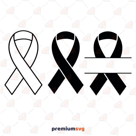 Ribbon SVG Bundle, Cancer Ribbon Clipart SVG Instant Download | PremiumSVG