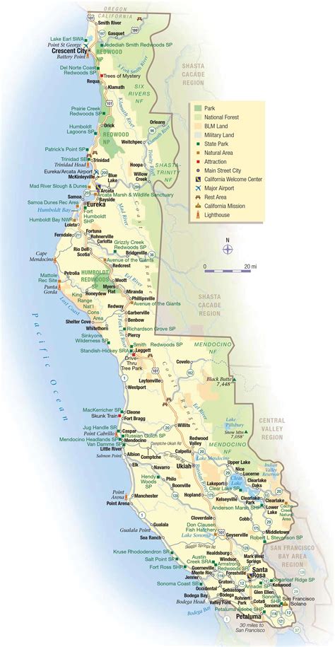 Northern California Towns Map