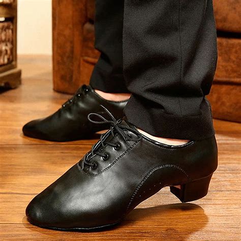 Dance Shoes Men Latin Tango Ballroom Men's Dancing Shoes Salsa Shoes PU ...