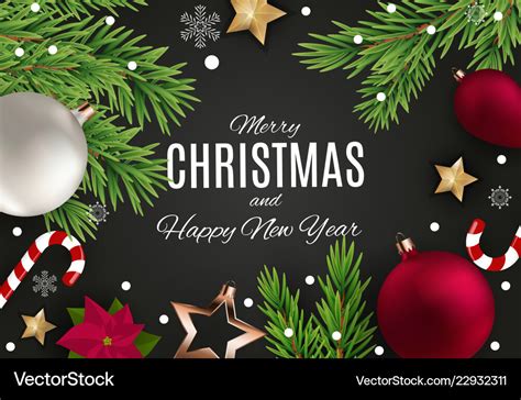 Merry christmas and new year background Royalty Free Vector