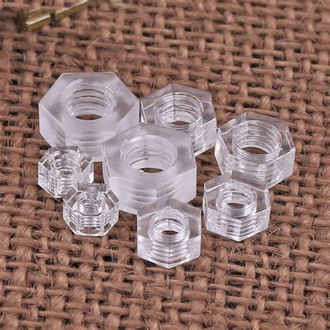 Plastic Hexagonal Nuts PC Transparent Nuts plastic Nuts M3 M4 M5 M6-in ...