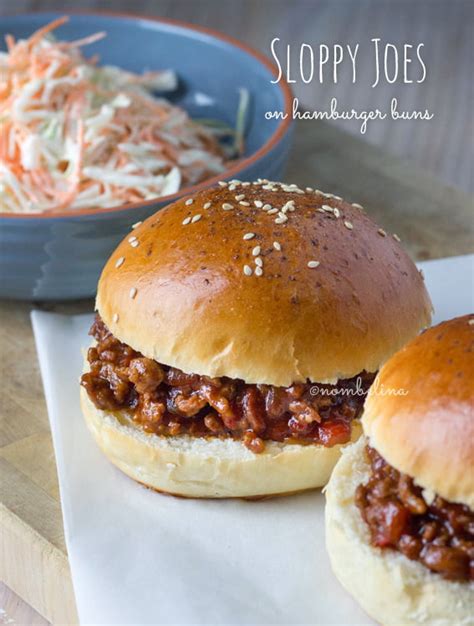 Sloppy Joes on Homemade Buns - Nombelina.com