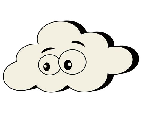 Vector groovy cloud. Cool sticker, decal, design in retro style ...