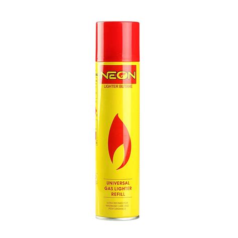 Buy Neon Lighter Refill Butane Universal Fluid Fuel Ultra Refined 300ml ...